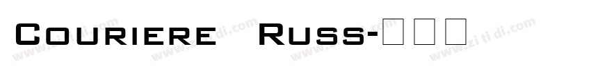 Couriere Russ字体转换